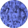 thumbnail image 1 of Ahgly Company Indoor Round Abstract Blue Modern Area Rugs, 7' Round, 1 of 4