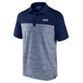 thumbnail image 2 of Men's Fanatics  Heather Navy Seattle Seahawks Clutch Polo, 2 of 3