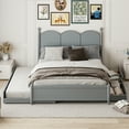 thumbnail image 3 of Harper & Bright Designs Queen Storage Bed with Twin XL Trundle, Wood Queen Size Platform Bed with 2 Storage Drawers, Gray, 3 of 17