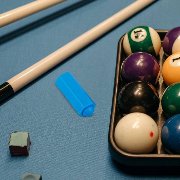 FUTUREORYY Small Pool Cue Tips 5Pcs Plastic Blue 1.6*0.6*0.6in