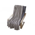 thumbnail image 4 of Geometric Soft Flannel Fleece Throw Blanket, Vertical Lines Torn Paper Shred Edge Striped Pattern, Cozy Plush for Indoor and Outdoor Use, 50" x 60", Chestnut Brown Mauve, by Ambesonne, 4 of 6