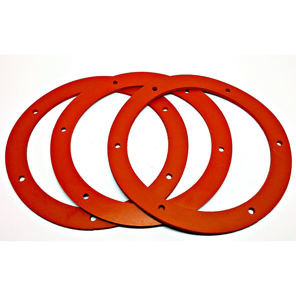 Pellet Stove 6" SILICONE Round Gasket for Combustion/Exhaust Fan 3 Pack