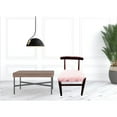 thumbnail image 3 of HomeRoots 488575 33 x 21 x 23 in. Blush Faux Fur & Dark Brown Solid Color Side Chair, 3 of 5