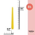 thumbnail image 3 of Bolsius Yellow Taper Candles, 10" European Quality Dripless Unscented Candles, 8 Hour Long Candle Sticks, 4-Pack, 3 of 8