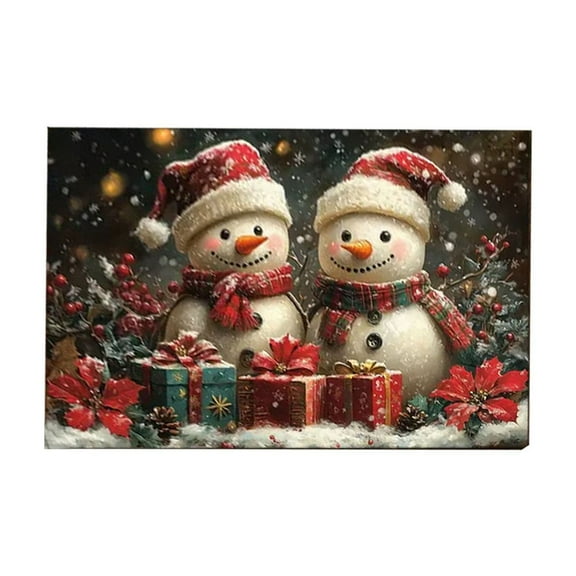 Btomtd 24"x16" Household Christmas Entrance Doormat, Absorbent Non Slip Floor Mat for Home Decor Use, Dirt Proof Bathroom Area Rug for Festive Decoration, A