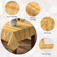 thumbnail image 5 of Yellow Orange Checkered Table Cloth Waterproof Tablecloths, Farmhouse Buffalo Plaid Striped Tablecloth Dining Table Cover for Kitchen Party Tabletop Outdoor, Rectangle Tablecloth 60x120 Inch, 5 of 9