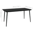 thumbnail image 4 of vidaXL 9 Piece Outdoor Dining Set PVC Rattan Black, 4 of 5