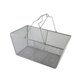 thumbnail image 4 of Cesta de la compra de hierro, práctica y portátil, para comestibles, frutas y cocina. Plata, 4 of 9