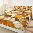 thumbnail image 3 of jejeloiu Cute Opossum Twin Sheet Set (3-Piece) Kawaii Animal Orange Beige Breathable Decor Boys, 3 of 7