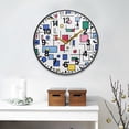 thumbnail image 2 of Yayeee Wall Clock Battery Operated 11.9" Silent Quartz Non-Ticking for Living Room Decor, Colorful Cartoon Graphic, 2 of 8