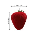thumbnail image 3 of Strawberry-Shaped Velvet Ring Box - Adorable Jewelry Gift Box with Bow for Engagement Rings, Proposal & Display, 3 of 7