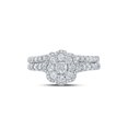 thumbnail image 2 of 10kt White Gold Round Diamond Bridal Wedding Ring Band Set 1 Cttw, 2 of 4