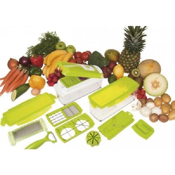 tijger eindeloos wapen Super 12pcs Slicer Plus Vegetable Fruit Peeler Dicer Cutter Chopper Nicer  Grate - Walmart.com