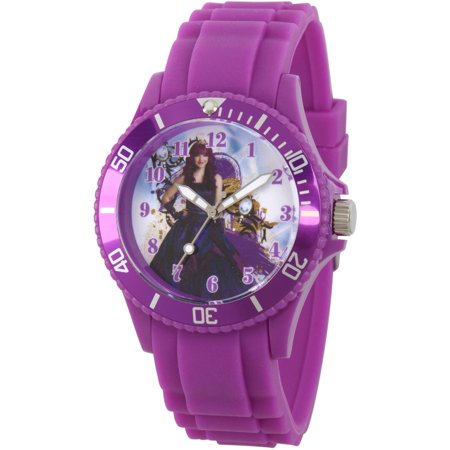 Disney Descendants 2 Mal Women's Purple Plastic Watch, Purple Bezel, Purple Plastic Strap