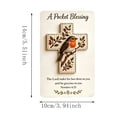 thumbnail image 3 of Isaiah Scripture Acrylic Pocket Blessing Card, Religious Inspirational Feather Cross Wing Card, Baptism Confirmation Communion Keepsake Gift for Prayer Faith Believer, 3 of 6