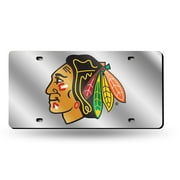 Angle View: Chicago Blackhawks NHL Laser Cut License Plate Cover
