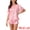 Pink, variant on DARING DIVA Women's Satin Pajama Pullover T-shirt with Shorts Lounge Sets S Hot Pink