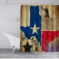 thumbnail image 4 of Western Cowboy Shower Curtain, Texas Map Shower Curtain, Texas Star Flag Lavender Wild West Vintage Country Rustic Farmhouse Bathroom Decor Waterproof Fabric Brown Shower Curtain, 72 X 72 Inch, 4 of 6