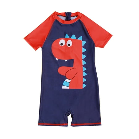 

Bagilaanoe Toddler Baby Boys One-Piece Swimsuit Cartoon Print Long Sleeve Zipper Rashguard Swimwear 18M 24M 3T 4T 5T 6T Kids Bathing Suit