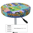 thumbnail image 4 of Fotbe Construction Machinery Stool Covers Round,Waterproof Round Bar Stool Covers Bar Chair Covers Washable Stool Cushion Slipcover for 12-14 Inch Chair-12 inch, 4 of 7