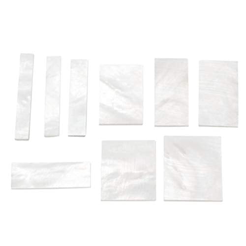 ARTIBETTER 9pcs White Guitar Pickguard Blank Sheet DIY Inlay Material for Guitar Replacement Parts