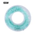 thumbnail image 2 of Inflatable Clear Swimming Ring Thickened Sequin Feather Inflatable Pool Floatation Ring - Green - 60#., 2 of 5