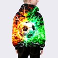 thumbnail image 5 of Hiijoy Boys Casual Hoodie 3D Soccer Graphic Hooded Sweatshirt Long Sleeve Pocket Pullover, 5 of 5