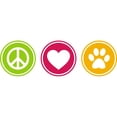 thumbnail image 2 of CafePress - Peace Love Dogs - Rectangle Magnet, 2"x3" Refrigerator Magnet, 2 of 3