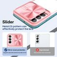 thumbnail image 3 of JTCASES for Samsung Galaxy S23 Case with Slide Camera Cover Anti-yellow Crystal-clear Transparent Backplane Rugged PC Anti-slip Shockproof Hard Back Protective Shell, Pink, 3 of 7