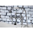 thumbnail image 2 of Kingston Brass AE110T1 Aqua Vintage 7" Center Deck-Mount Clawfoot Tub Faucet with Hand Shower, Polished Chrome, 2 of 8