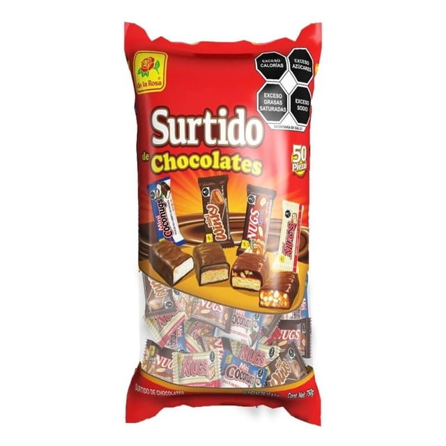 Pack de 12 Chocolate Surtido La Rosa 50PZ La Rosa Pack de Chocolate Surtido La Rosa 12/50PZ