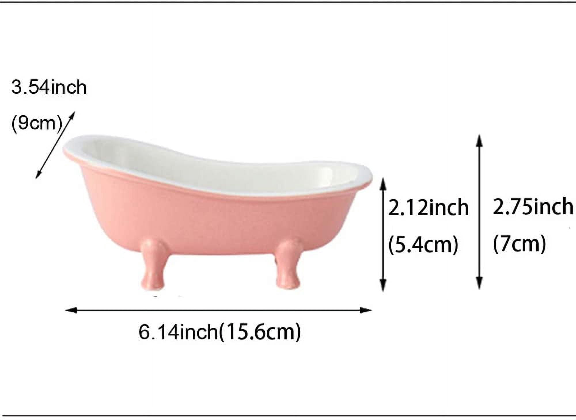 ABCISI Cute Hamster Bed, Small Animal Ice Bathtub, Sand Bath Container Cage Accessories, Ceramic Bathtub Shape Relax Habitat House for Hamster, Food Bowl for Guinea Pigs/Squirrel/Chinchilla, Violet