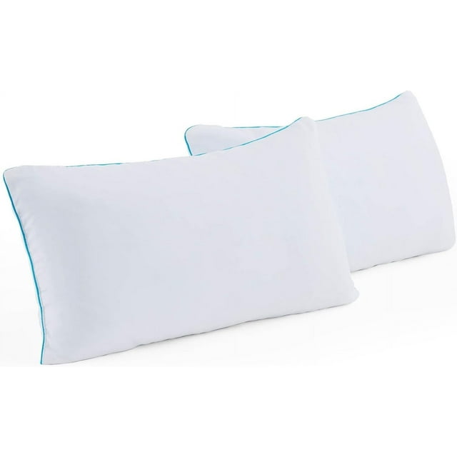 TEMOGU-2 Pack Shredded Memory Foam Pillows - Moldable, Fluffable, Customizable - Universally Comfortable - Queen, White
