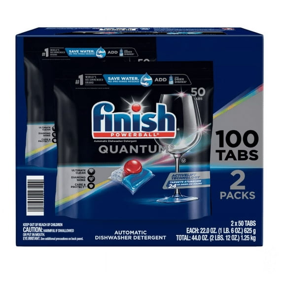 (100 ct.) Finish Quantum Powerball Dishwasher Detergent Tablets