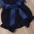 thumbnail image 4 of Infant New Born Girls Pure Romper with Ruffled Sleeves Big Bow, 4 of 9
