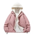 thumbnail image 1 of Kalauyu Men's Winter Hooded Fake Two-piece Spliced Cotton Coat Retro Thickened Warm Windproof Parkas Jacket, 1 of 3
