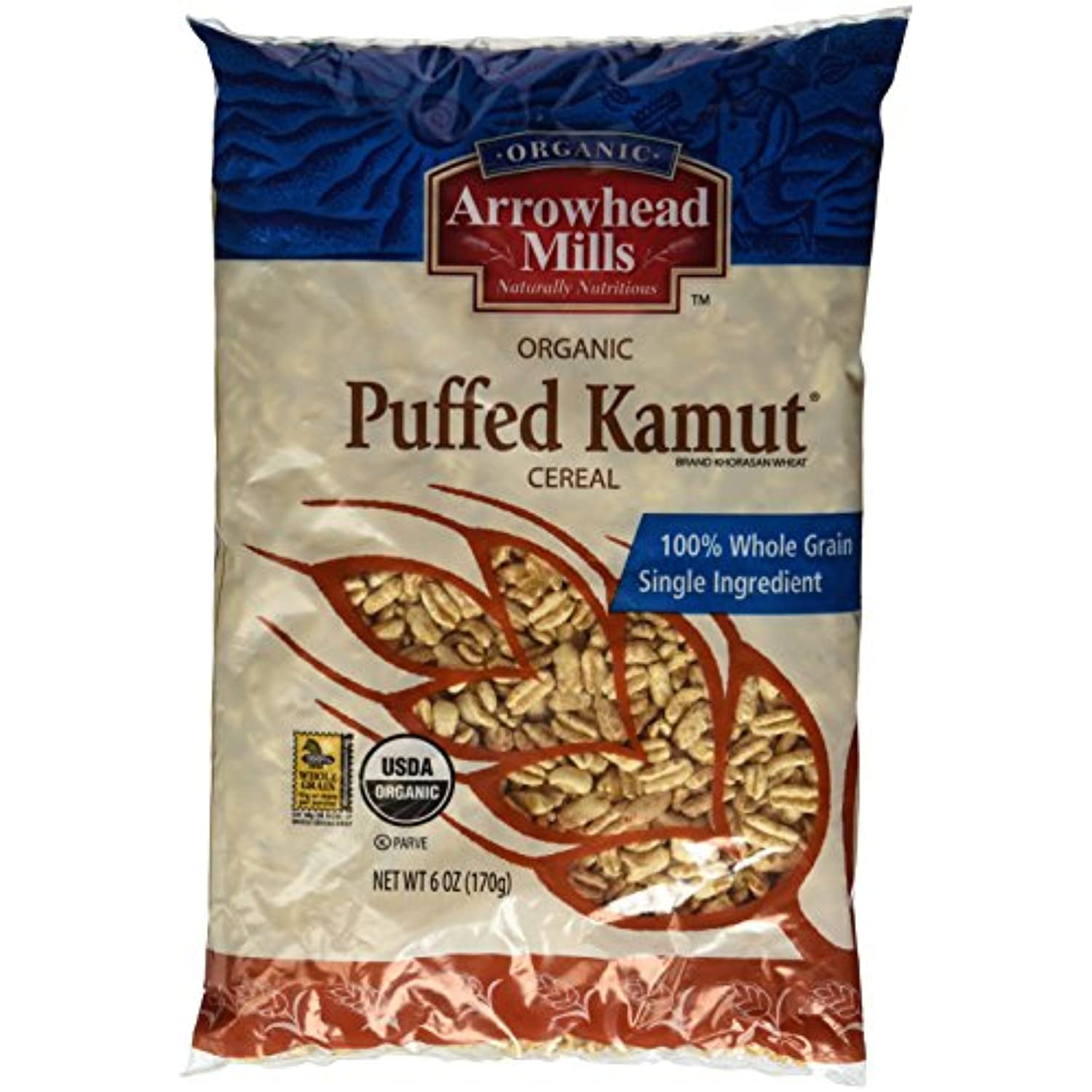 Arrowhead Mills Organic Puffed Kamut Cereal 6 Oz (Pack Of 3)