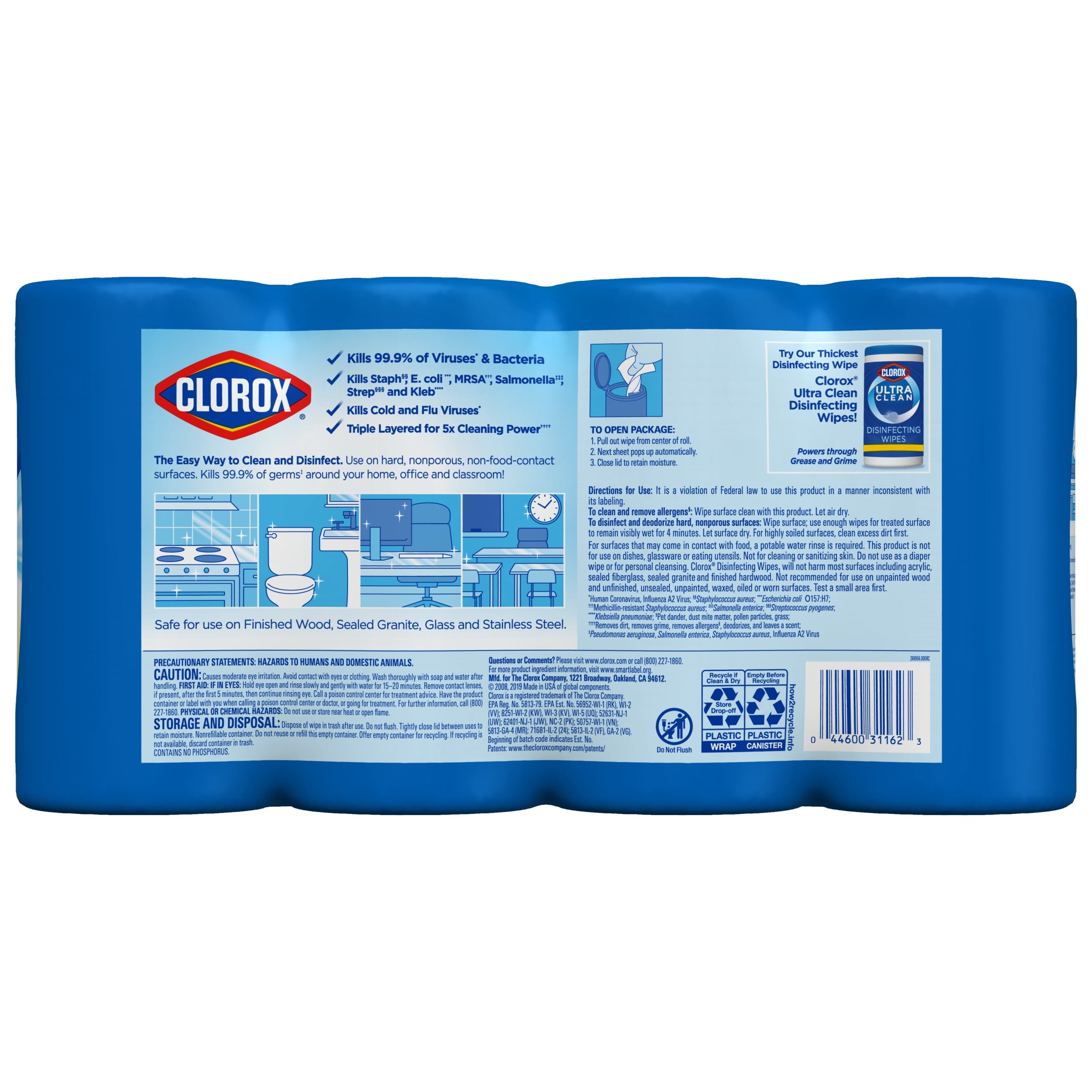 Clorox Disinfecting Wipes Value Pack, Bleach Free Cleaning ...