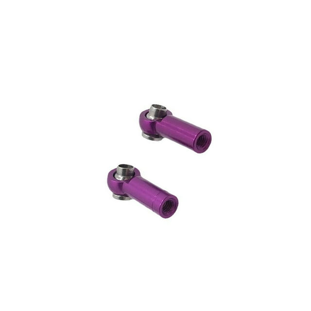2pcs Tie Rod End Component Link Joint Universal RC Car Positive Reverse Thread Ball Head Holder Upgrading Accessory Replace Part Purple