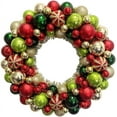 thumbnail image 2 of BOBOMOTI Christmas Wreath Decorations, Glitter Christmas Ball Wreath, for Indoor Outdoor Holiday Decor, 2 of 2