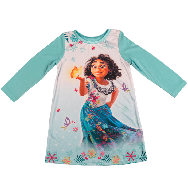 Disney Encanto Mirabel Toddler Girl Nightgown Long Sleeve Kids Pajamas