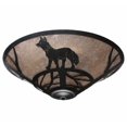 thumbnail image 2 of Meyda Tiffany 110552 22" W Fox On The Loose Flush Mount Ceiling Fixture - Silver, 2 of 5