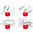 thumbnail image 4 of Coofit 100 Pcs Attache-Câble en Acier Inoxydable Auto-Bloquant Multi-Usage pour Échappement, 4 of 8