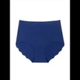 thumbnail image 3 of Bragas Invisibles de Cintura Alta para Mujer, Sin Etiqueta, con Borde Ondulado y Cobertura Total. Azul Oscuro S, 3 of 10
