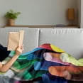 thumbnail image 3 of Crayon Soft Flannel Fleece Blanket, Focused Shot Macro Photography with Assorted Colorful Painting Elements Art Themed, Cozy Plush for Indoor and Outdoor Use, 50" x 70", Multicolor, by Ambesonne, 3 of 5