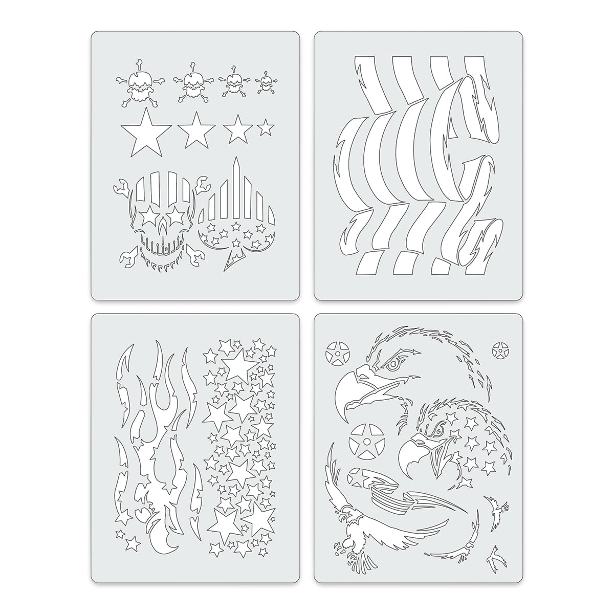 Iwata Artool Freehand Template Set Of 6 Kanji Master Mini Walmart