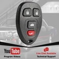 thumbnail image 6 of KeylessOption replacement fob for Buick/Cadillac/Chevrolet (15912859) 4-button remote key fob w/ trunk release, 2 pack, 6 of 6