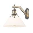 thumbnail image 3 of 3306-1W AB-OP Golden Lighting Orwell - 1 Light Wall Sconce-9.63 Inches Tall and 10 Inches Wide-Aged Brass Finish-Opal Shade Color, 3 of 3
