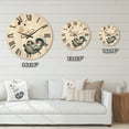 thumbnail image 4 of Designart 'Little Penguin With Planets and Stars I' Farmhouse Wood Wall Clock, 4 of 5