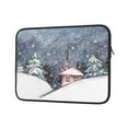 thumbnail image 2 of Bingfone Watercolor Winter Landscape For Christmas Laptop Sleeve Case 13 Inch, 360° Protective Computer Carrying Bag, 2 of 9
